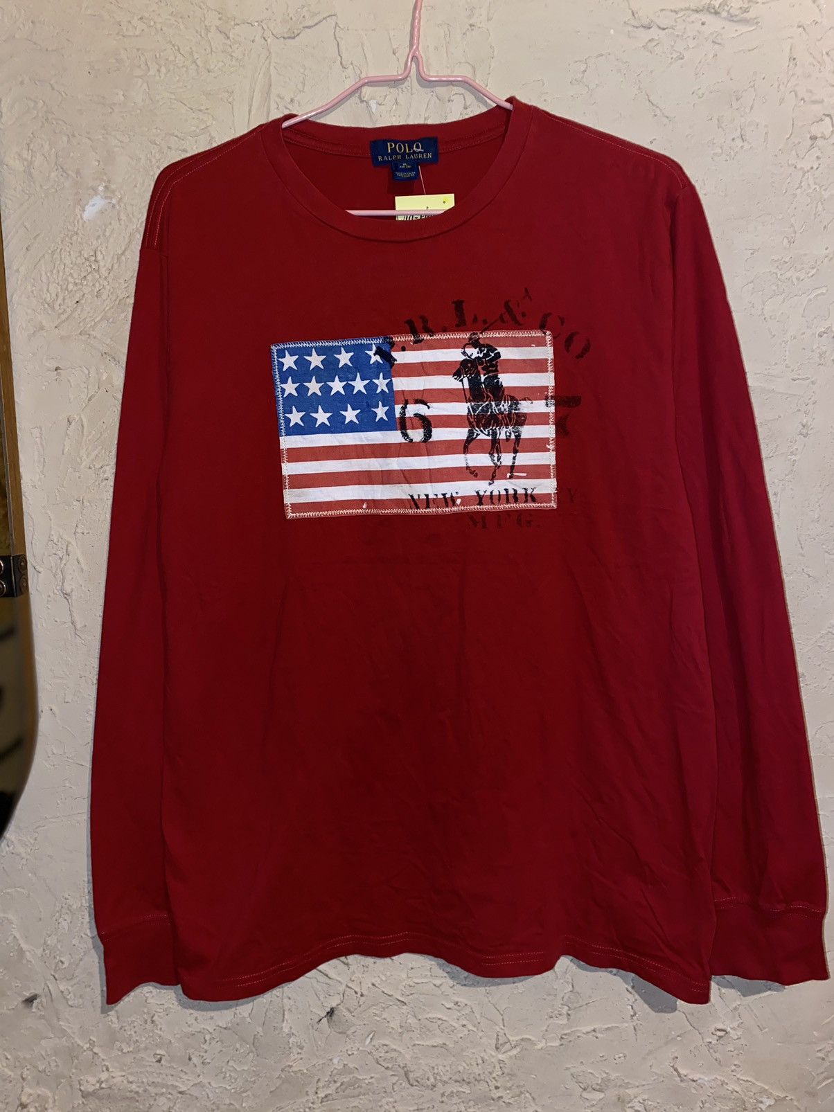 Polo Ralph Lauren POLO RALPH LAUREN LONGSLEEVE Big USA Logo POLO T-SHIRT Size US XL / EU 56 / 4 - 1 Thumbnail