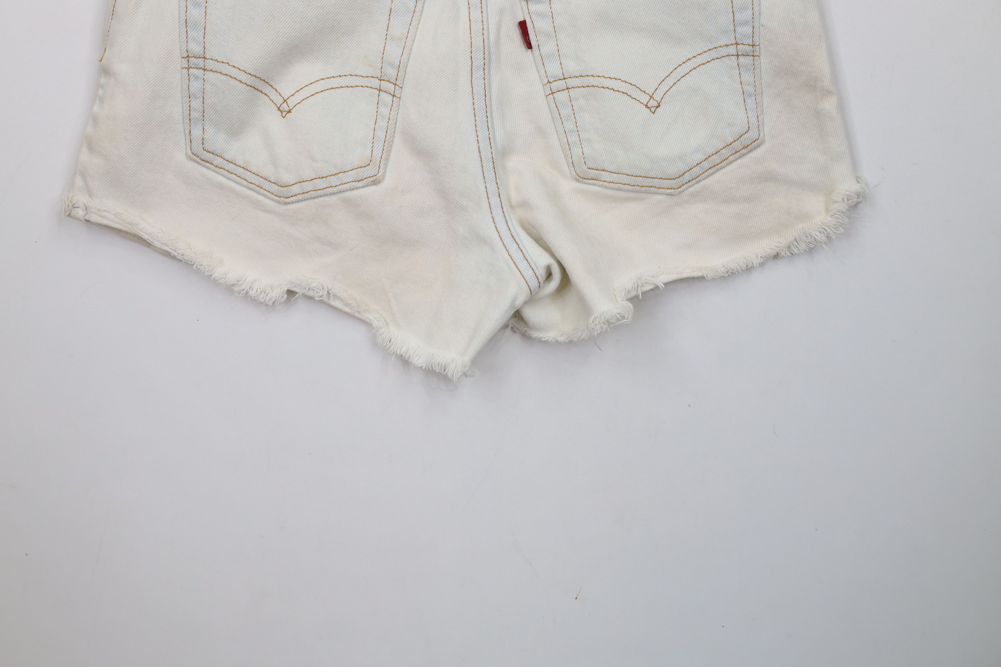 Levi's × Vintage Vintage 90s Levis 550 Cut Off Denim Jean Shorts Jorts USA Size 27" / US 4 / IT 40 - 11 Thumbnail