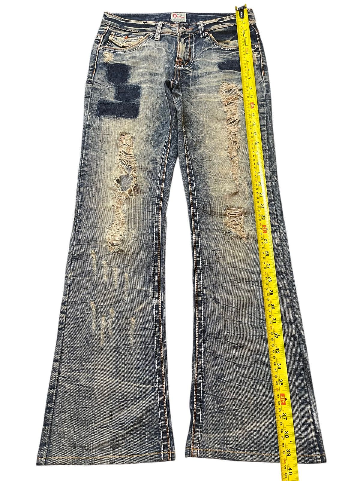 Tornado Mart Vintage Japanese Brand Mud Faded Claw Wash Distressed Flared Size US 30 / EU 46 - 13 Thumbnail