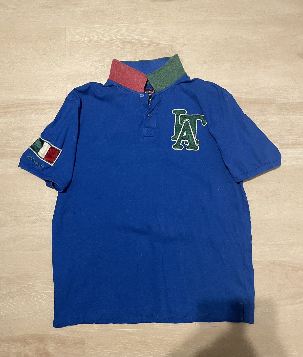Vintage Vintage 90’s Italy ITL Polo Shirt Embroidered Size US XXL / EU 58 / 5 - 2 Thumbnail