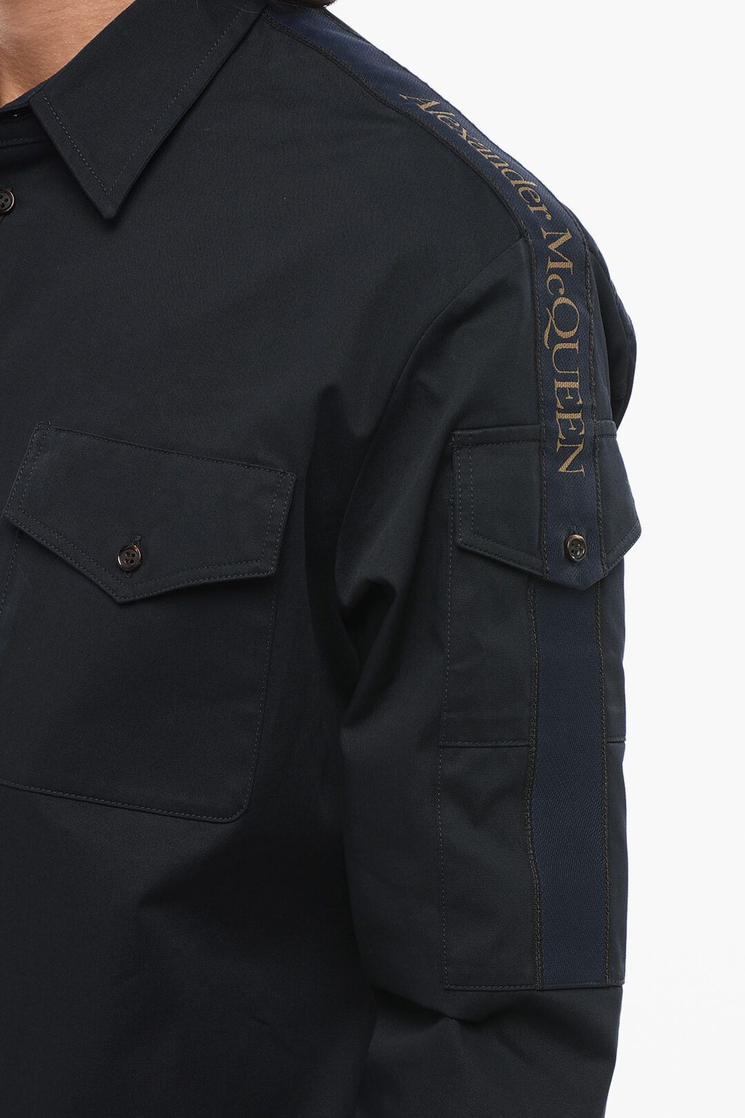 Alexander McQueen og1mm0925 Long Sleeved Shirt in Blue Size US M / EU 48-50 / 2 - 3 Thumbnail