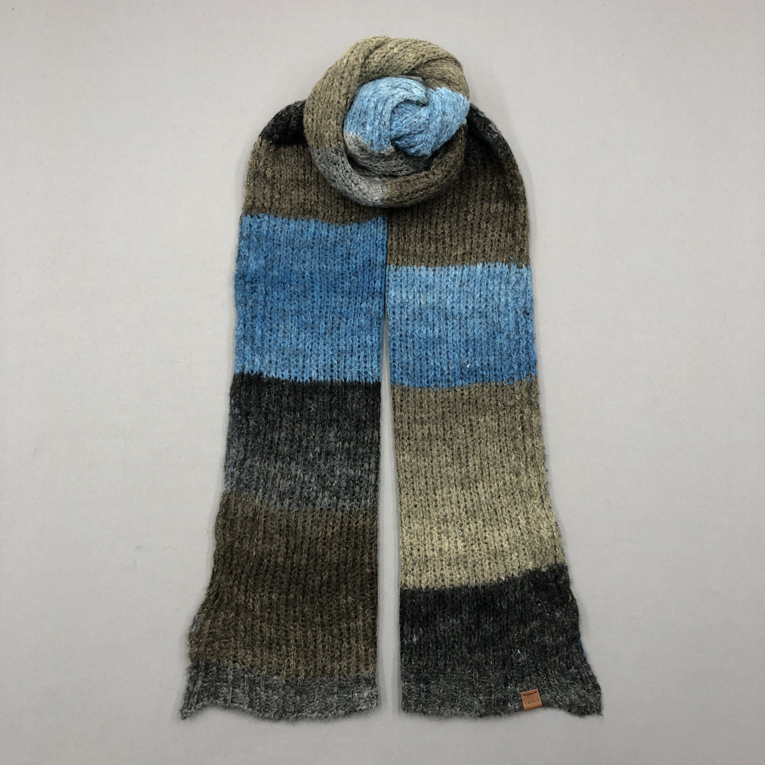 ESPIRIT Vintage Espirit Scarf Ribbed Cable Knitted Wool Scarves Size ONE SIZE - 1 Thumbnail