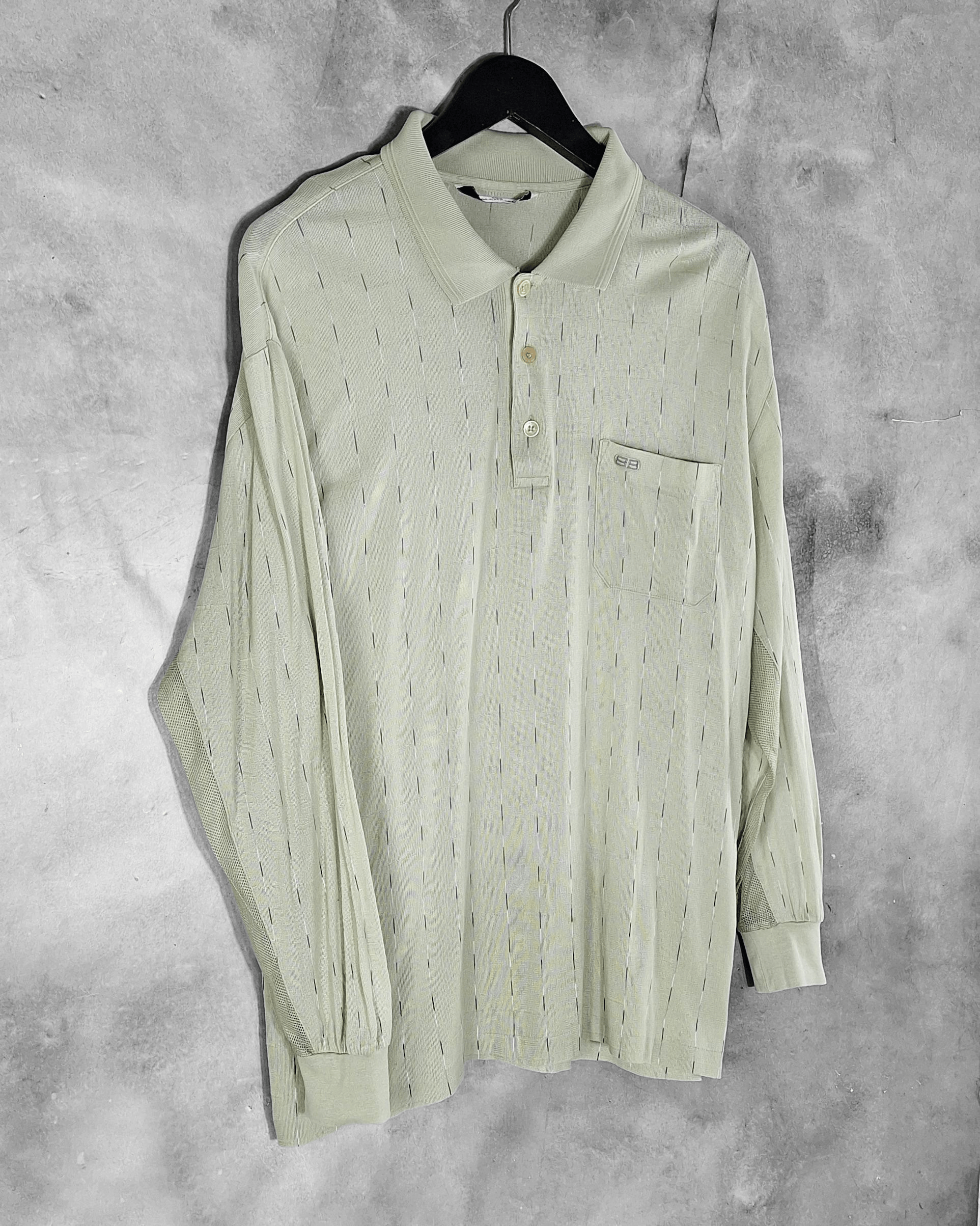 Balenciaga Vintage Balenciaga Longsleeve Polo Shirt Size US L / EU 52-54 / 3 - 2 Thumbnail