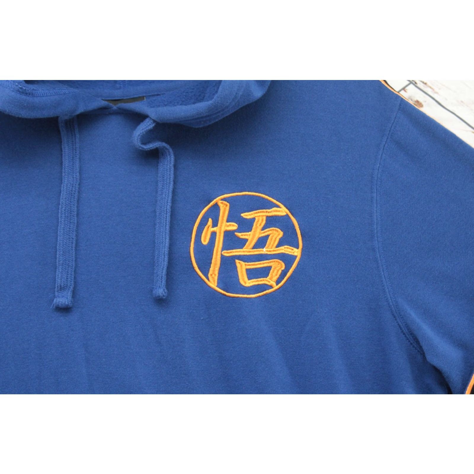 Vintage Dragon Ball Z Hoodie Adult L Blue Embroidered Front Pocket Goku Anime Shirt Size US L / EU 52-54 / 3 - 3 Thumbnail