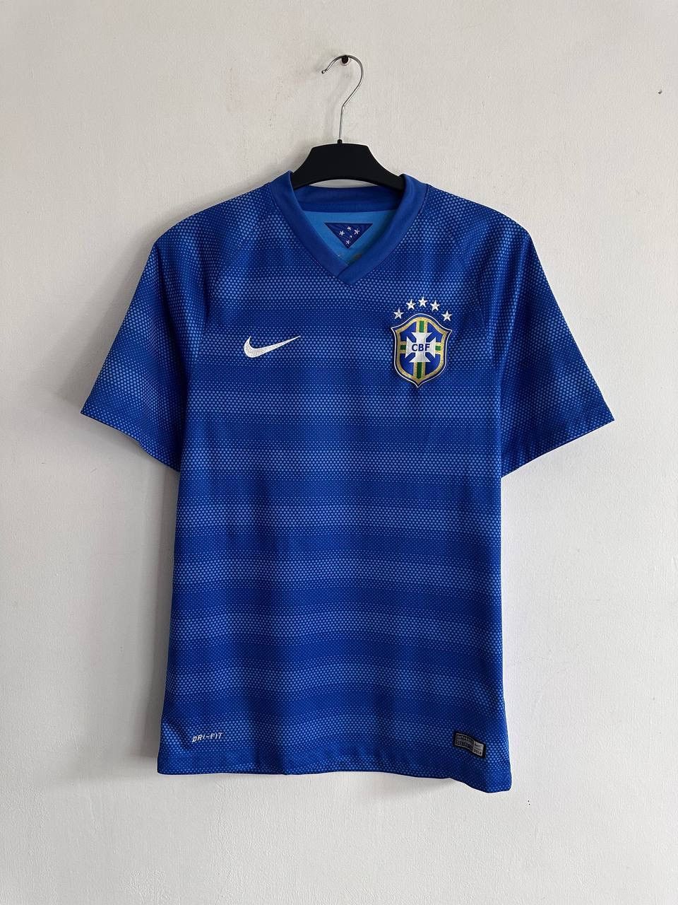 Nike Nike Brazil Away Soccer Jersey 2014 World Cup Blue CBF Shirt Size US S / EU 44-46 / 1 - 1 Thumbnail