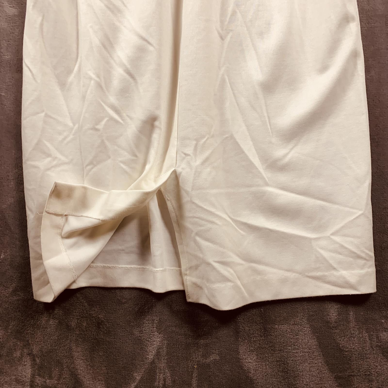 Designer Vintage Periwinkle Cream LS Wool Midi Dress w Button DTL 382 Size XL / US 12-14 / IT 48-50 - 10 Thumbnail