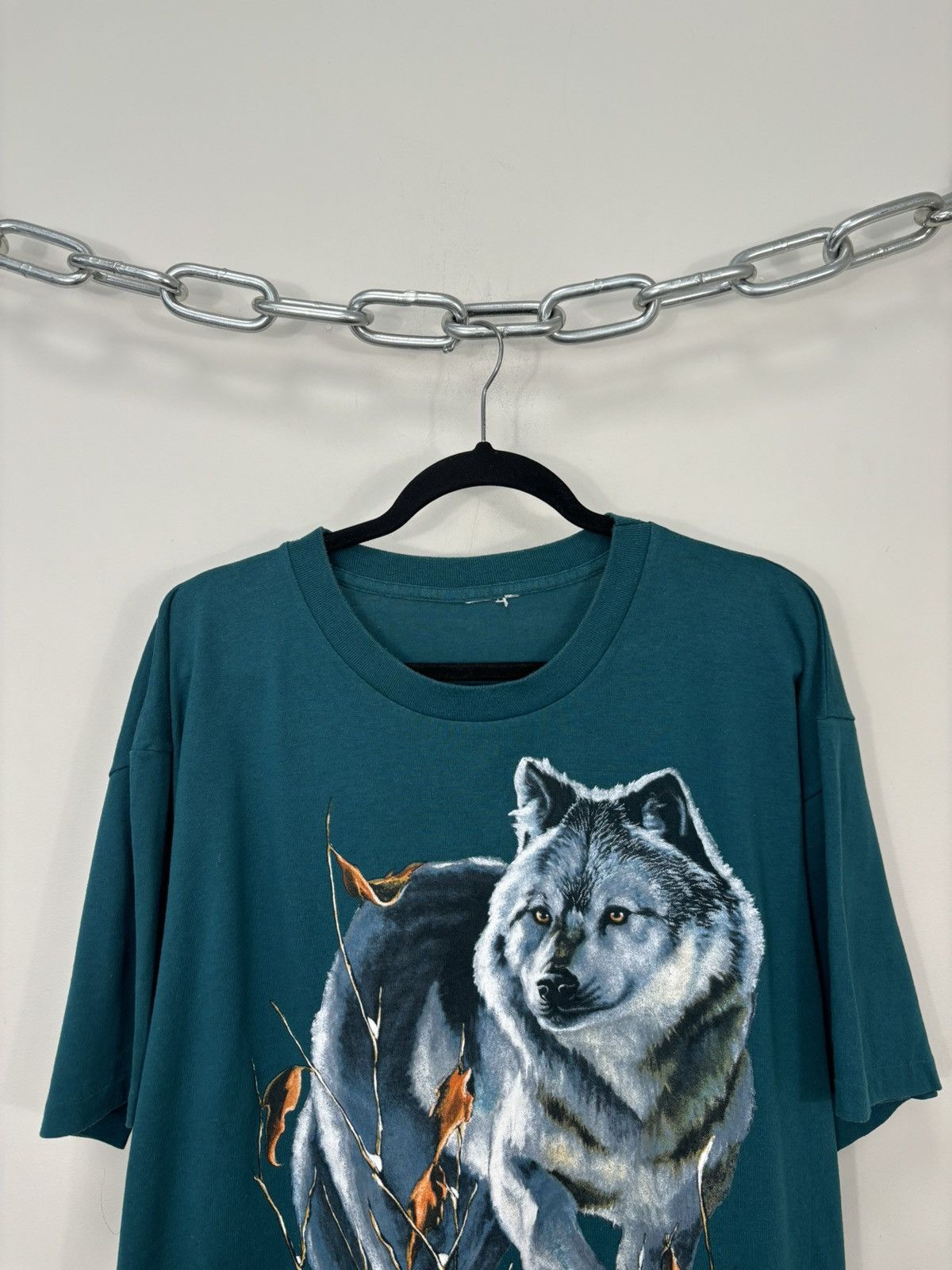 Vintage Vintage 1993 Wolf Animal Logo Banff Canada Single Stitch Tee Size US XL / EU 56 / 4 - 4 Thumbnail