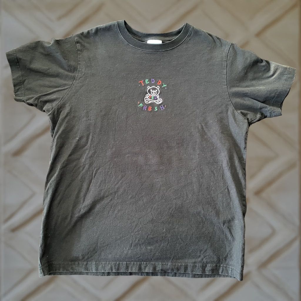 Teddy Fresh Teddy Fresh Black T-shirt Embroidered Front Bear Women Size L Size L / US 10 / IT 46 - 1 Thumbnail