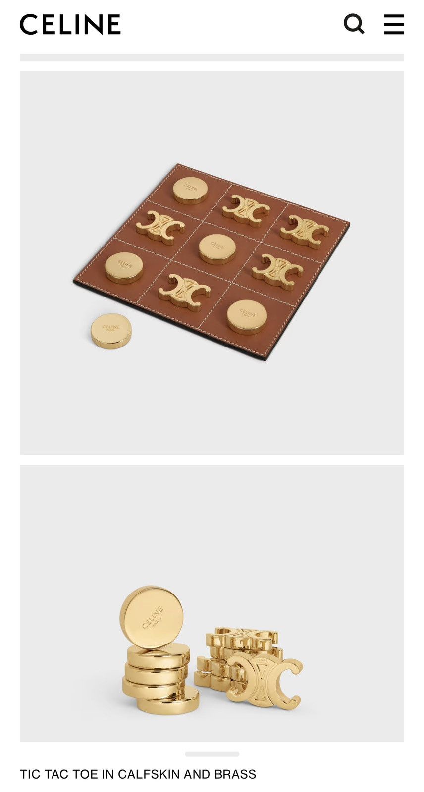 Celine × Hedi Slimane Celine Hedi slimane triomphe Tic tac toe board game chess Size ONE SIZE - 5 Thumbnail