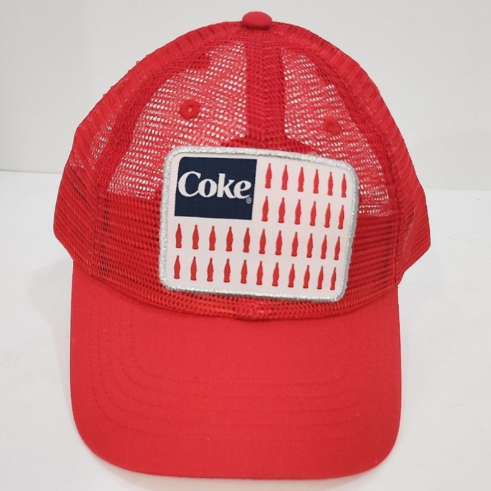 Other Coke Men/Unisex Candy Red Trucker Style Hat Adjustable Size ONE SIZE - 1 Thumbnail