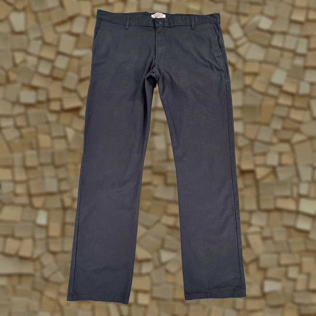 Vintage Naked & Famous Mens Chino Trousers Slim Stretch Flat Front Navy Blue W40 L31 Denim Casual Pockets 40 in Canada Mens Size US 40 / EU 56 - 1 Thumbnail