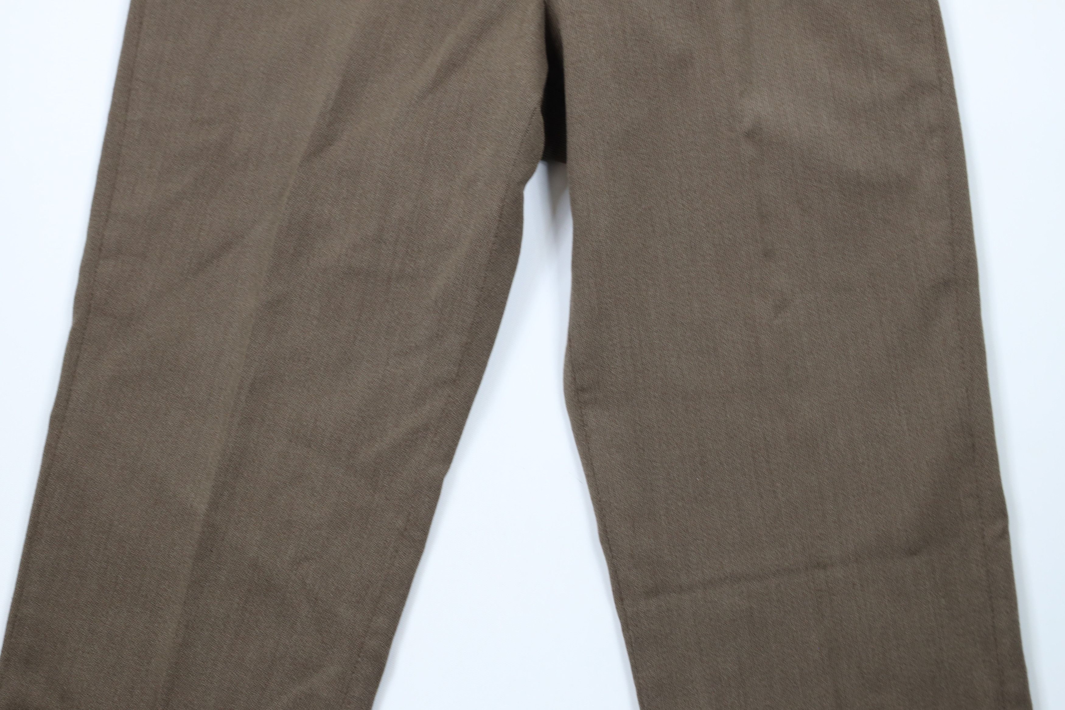 Vintage Vintage 90s Streetwear Whipcord Wide Leg Chino Pants Brown Size US 36 / EU 52 - 3 Thumbnail