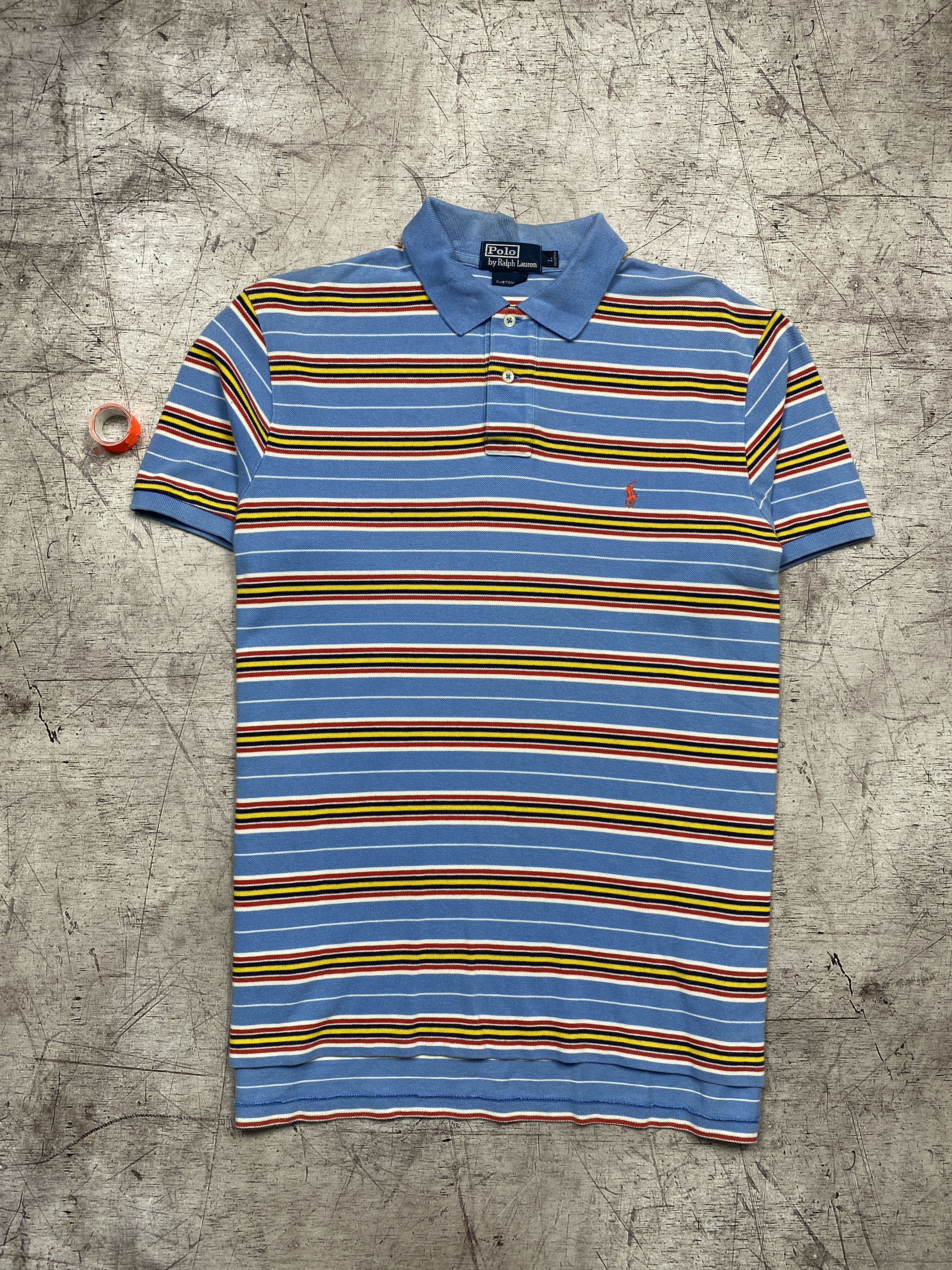 Polo Ralph Lauren × Ralph Lauren Polo Ralph Lauren Vintage Mens Striped Polo Shirt Size US L / EU 52-54 / 3 - 1 Thumbnail