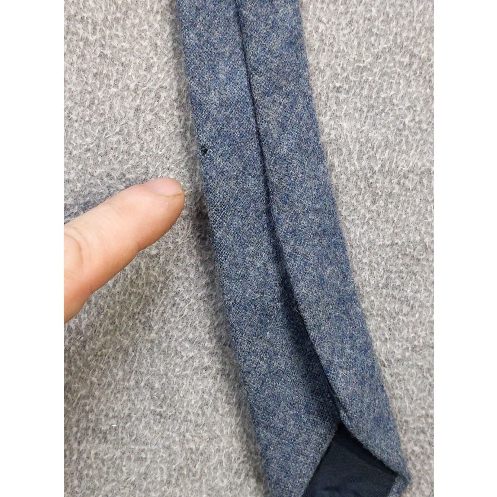 Pendleton VINTAGE Pendleton Tie Mens Wool Necktie Made in USA Blue Solid 57in 3in Width Wool Classic Formal Retro Business Mens Size ONE SIZE - 3 Thumbnail