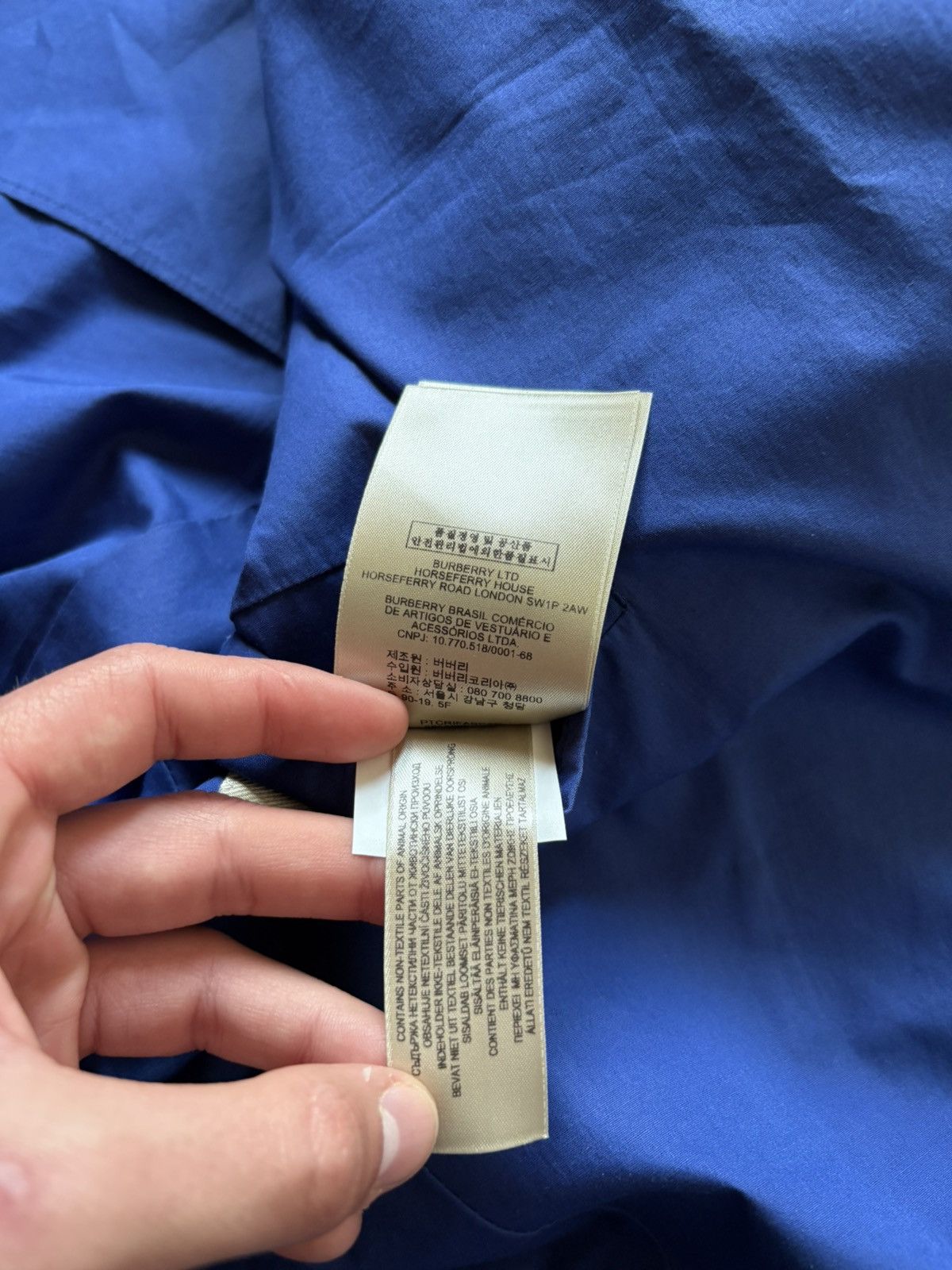 Burberry Burberry London Luxury Mens Blue Blazer Jacket Size 54 Rare Size 54R - 9 Thumbnail