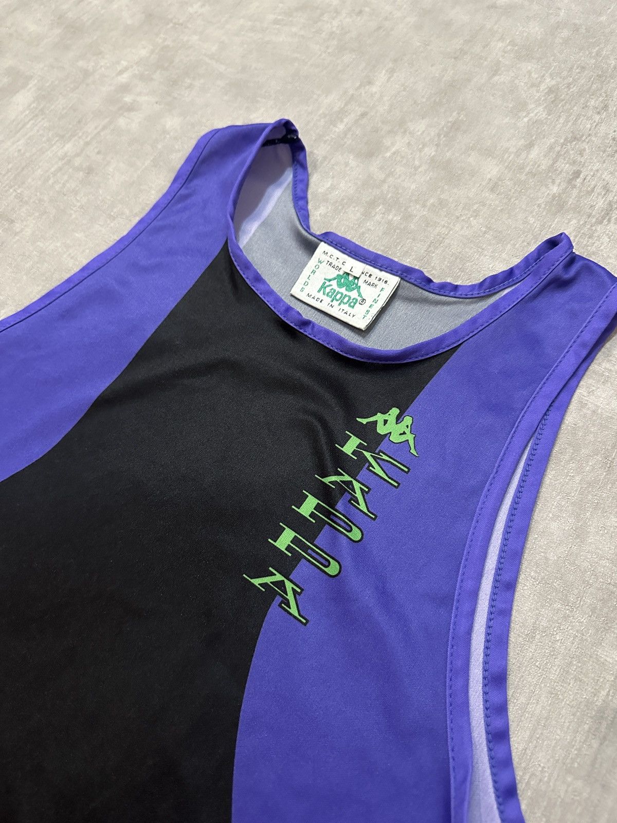 Kappa VINTAGE Rave Y2K Kappa 90s Tank Top Made in Italy Size US L / EU 52-54 / 3 - 2 Thumbnail