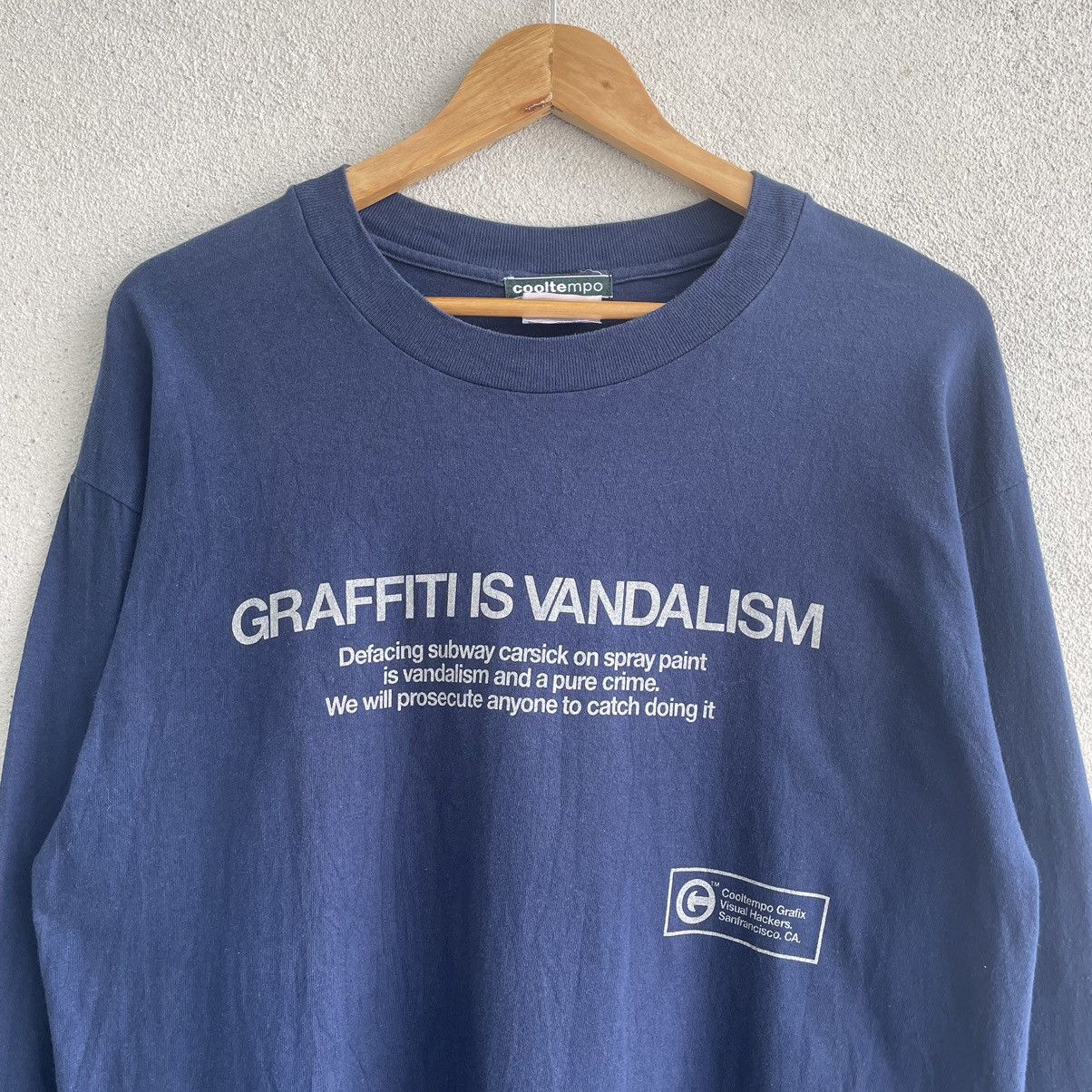 Rap Tees Vintage Cooltempo Graffiti Is Vandalism Tee Shirt Size US L / EU 52-54 / 3 - 4 Thumbnail