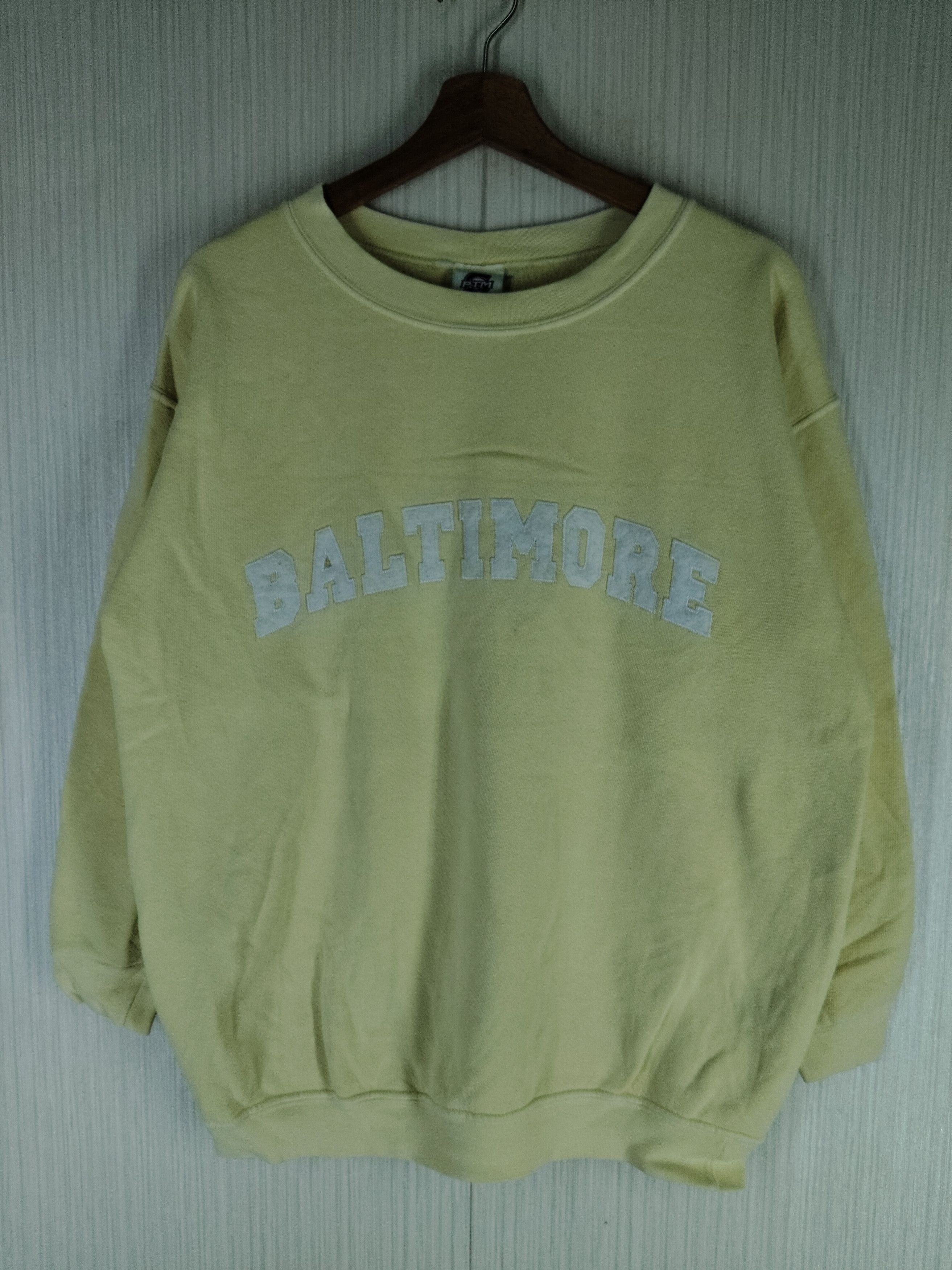 Other Rare Vintage 90s Baltimore SpellOut Crewneck Sweatshirt Size US S / EU 44-46 / 1 - 1 Thumbnail