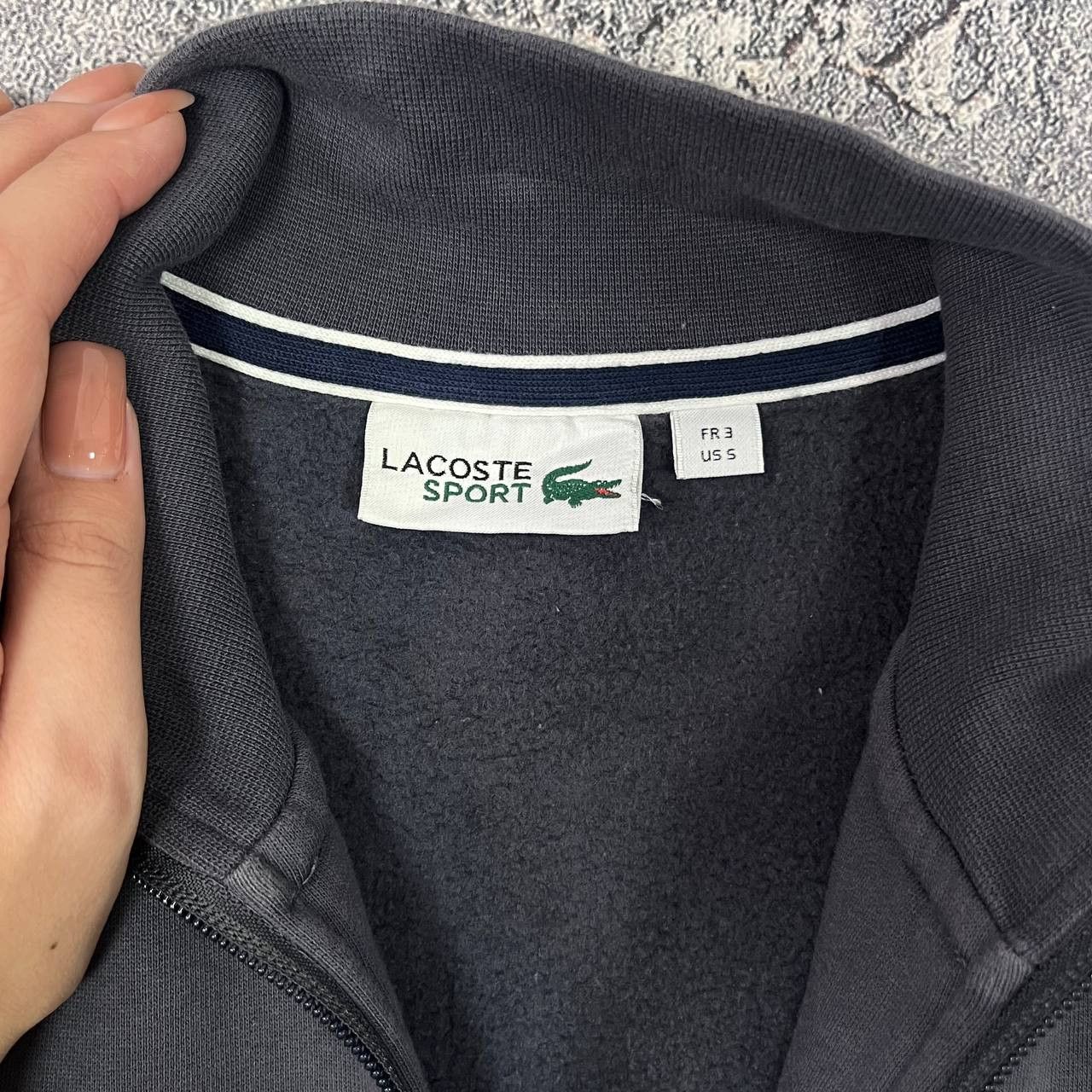 Lacoste Vintage Lacoste Sweater Sweater Waffle Knit Full Zip S Size US S / EU 44-46 / 1 - 10 Thumbnail