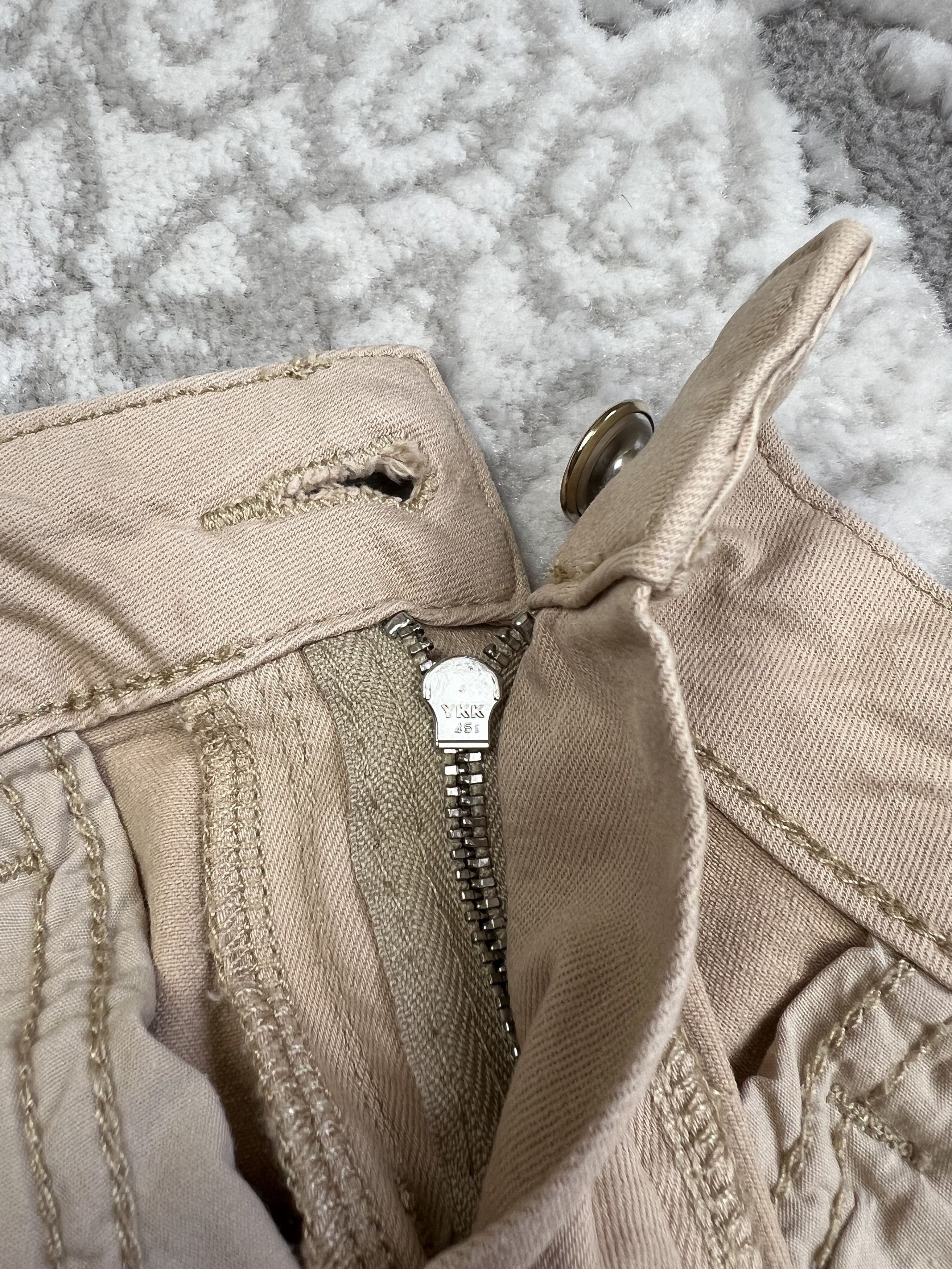 Liu Jo Liu Jo Beige Jeans Embroidered Hem Size 27" / US 4 / IT 40 - 7 Thumbnail