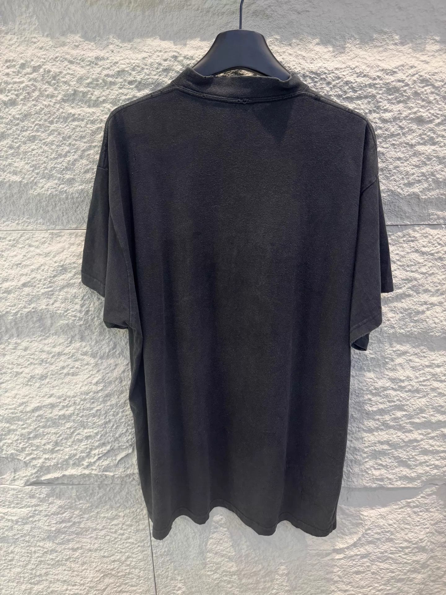 Balenciaga Balenciaga Black Embroidered Logo Short Sleeve Tee Size US M / EU 48-50 / 2 - 3 Thumbnail