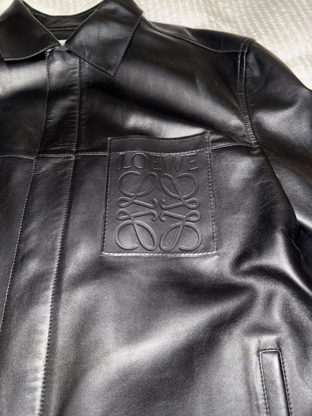 Loewe Loewe Black Leather Jacket Size US M / EU 48-50 / 2 - 2 Thumbnail