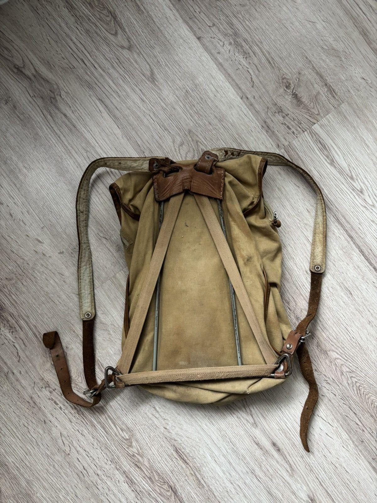 Other Vintage German Canvas & Leather Small Daypack 1950s–1970s Size ONE SIZE - 7 Thumbnail