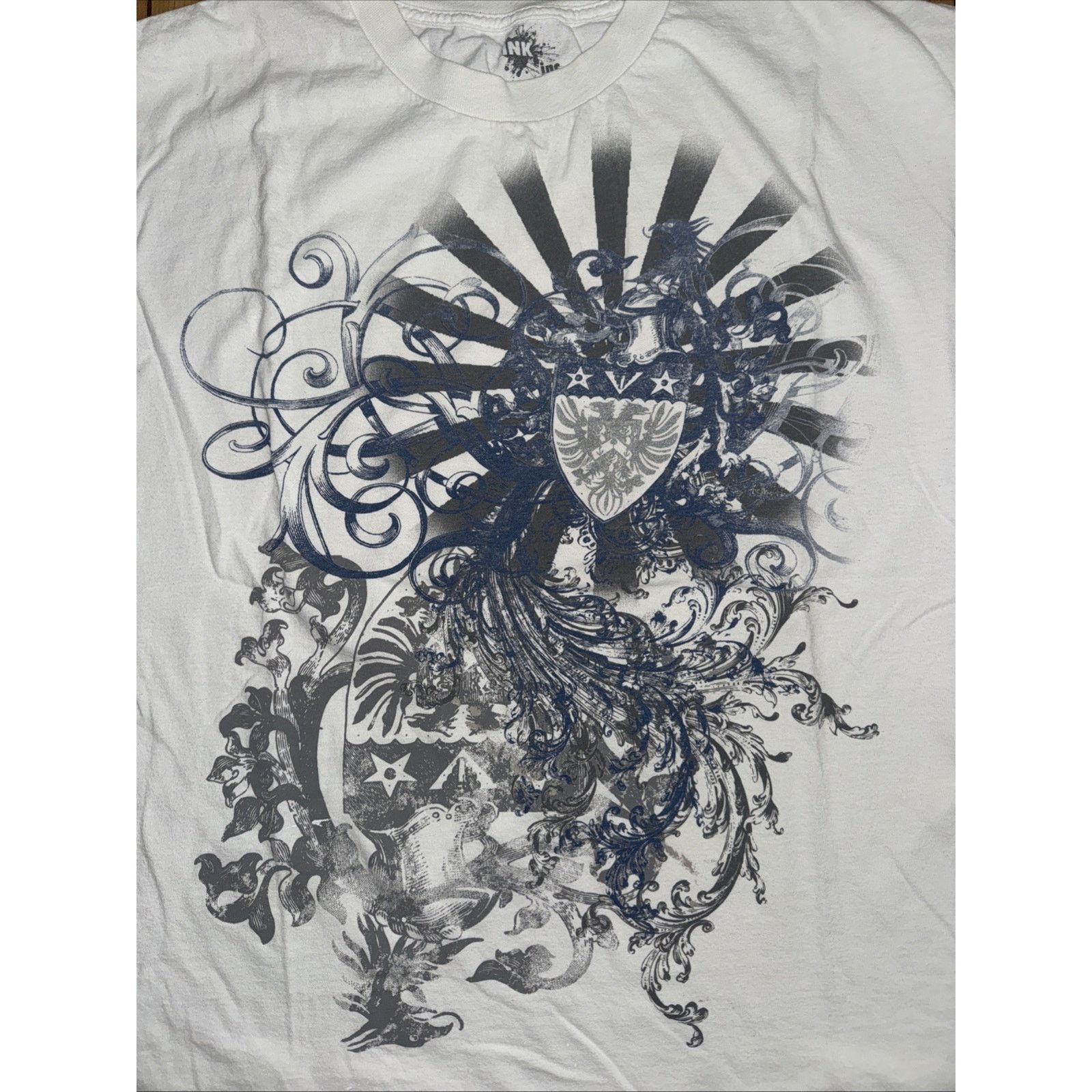 Vintage Vinage Inc Y2K Gothic Graphic T-Shirt White XXL Cross Heart Size US XXL / EU 58 / 5 - 2 Thumbnail