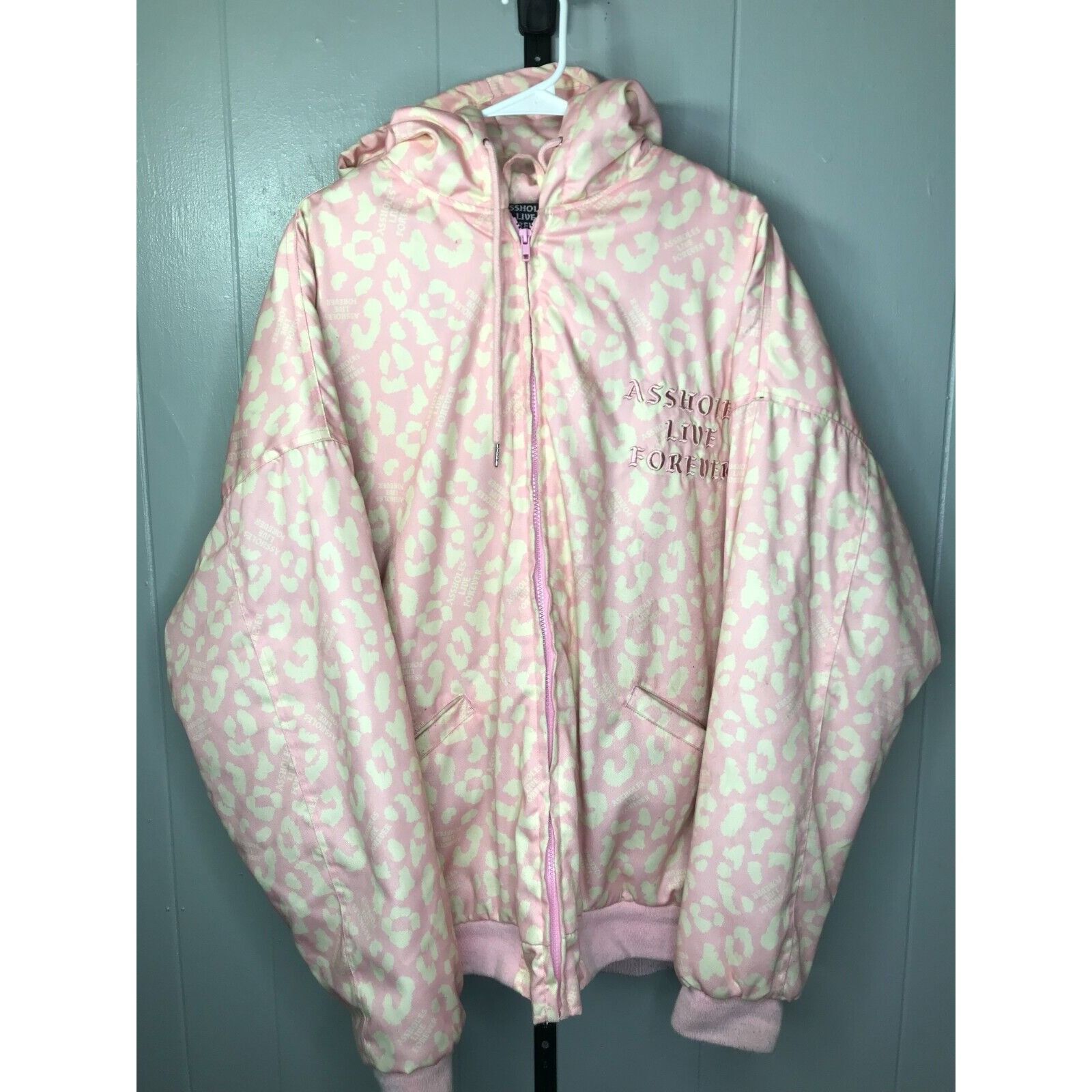 Other A**holes Live Forever ALF Pink Cheetah Puffer/Winter Jacket Size XXL / US 16-18 / IT 52-54 - 2 Thumbnail