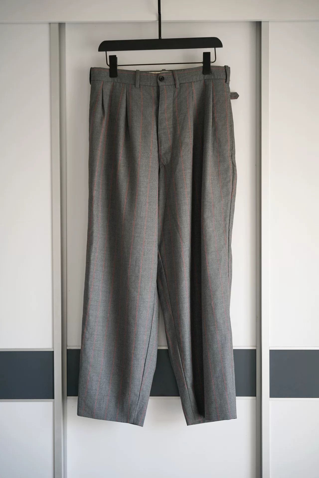 Yohji Yamamoto Yohji Yamamoto Gray Orange Striped Pants Size US 31 - 1 Thumbnail