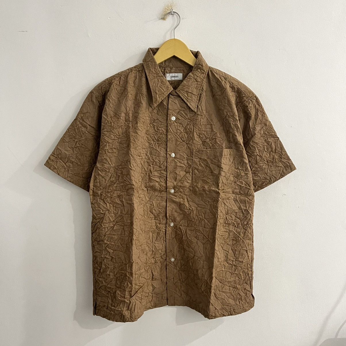 Issey Miyake Omkoe - Floral Pattern Embroidered Short Sleeve Button Up Size US L / EU 52-54 / 3 - 1 Thumbnail