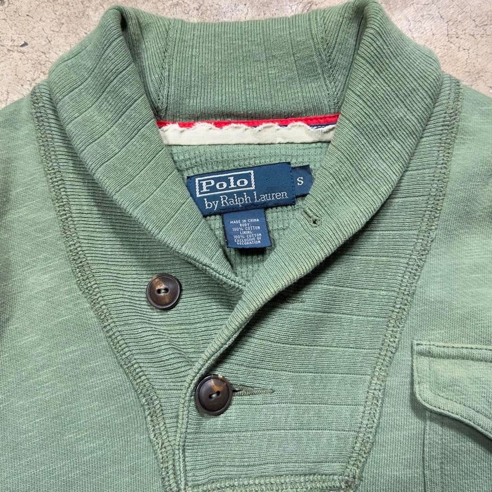 Japanese Brand × Polo Ralph Lauren Polo Ralph Lauren Military Green Streetwear Sweater Cardigan Size US M / EU 48-50 / 2 - 4 Thumbnail