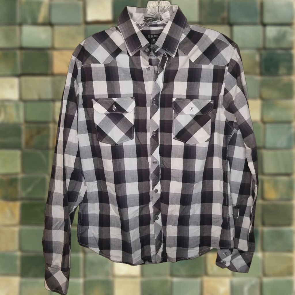 Buckle Black BUCKLE BLACK Button-Up Shirt Mens Long Sleeve Pocket Multicolor Size M Size US M / EU 48-50 / 2 - 1 Thumbnail