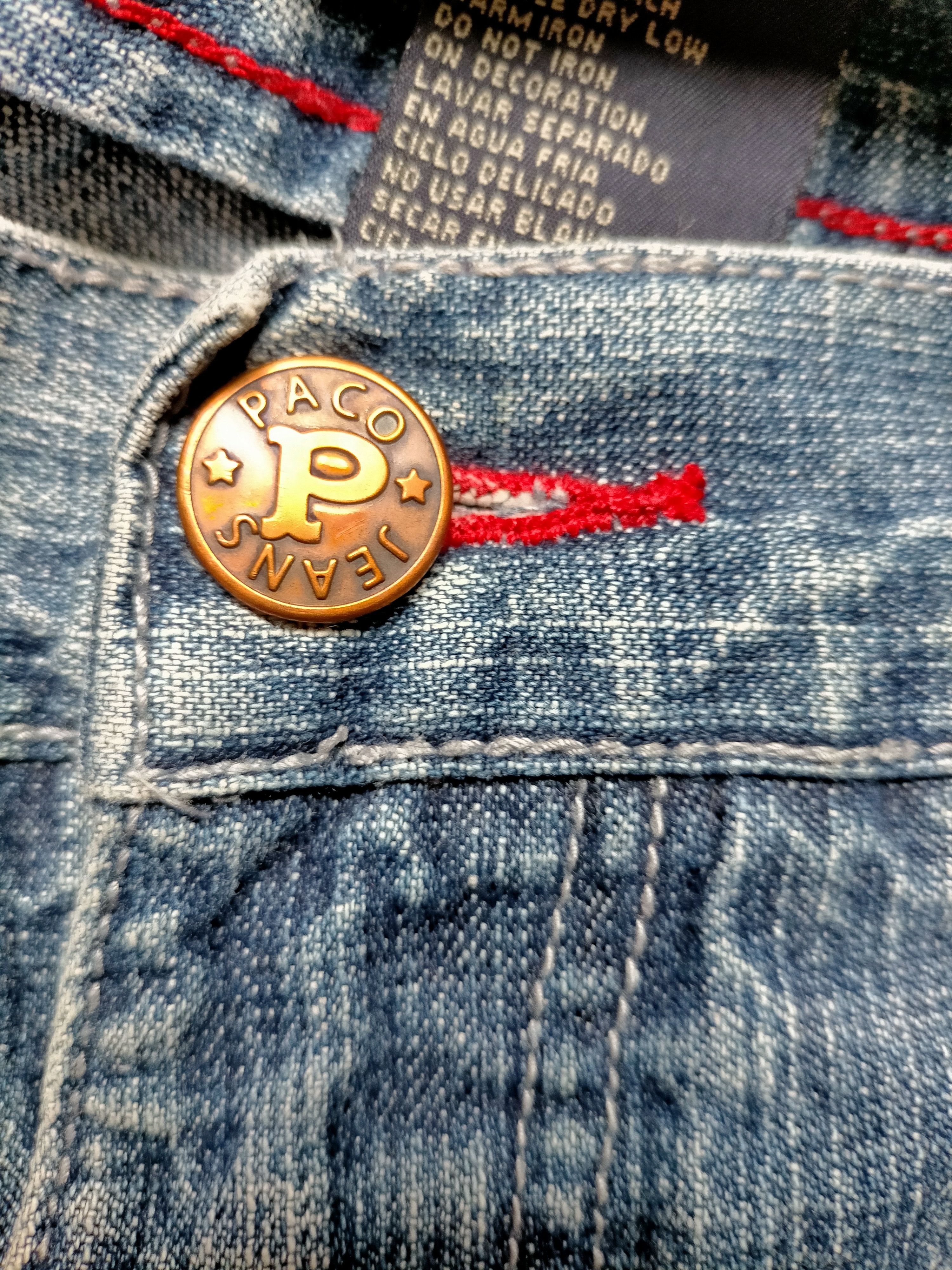 Japanese Brand Paco Jeans Patchwork Embroidered Baggy Jeans Size US 37 - 17 Thumbnail