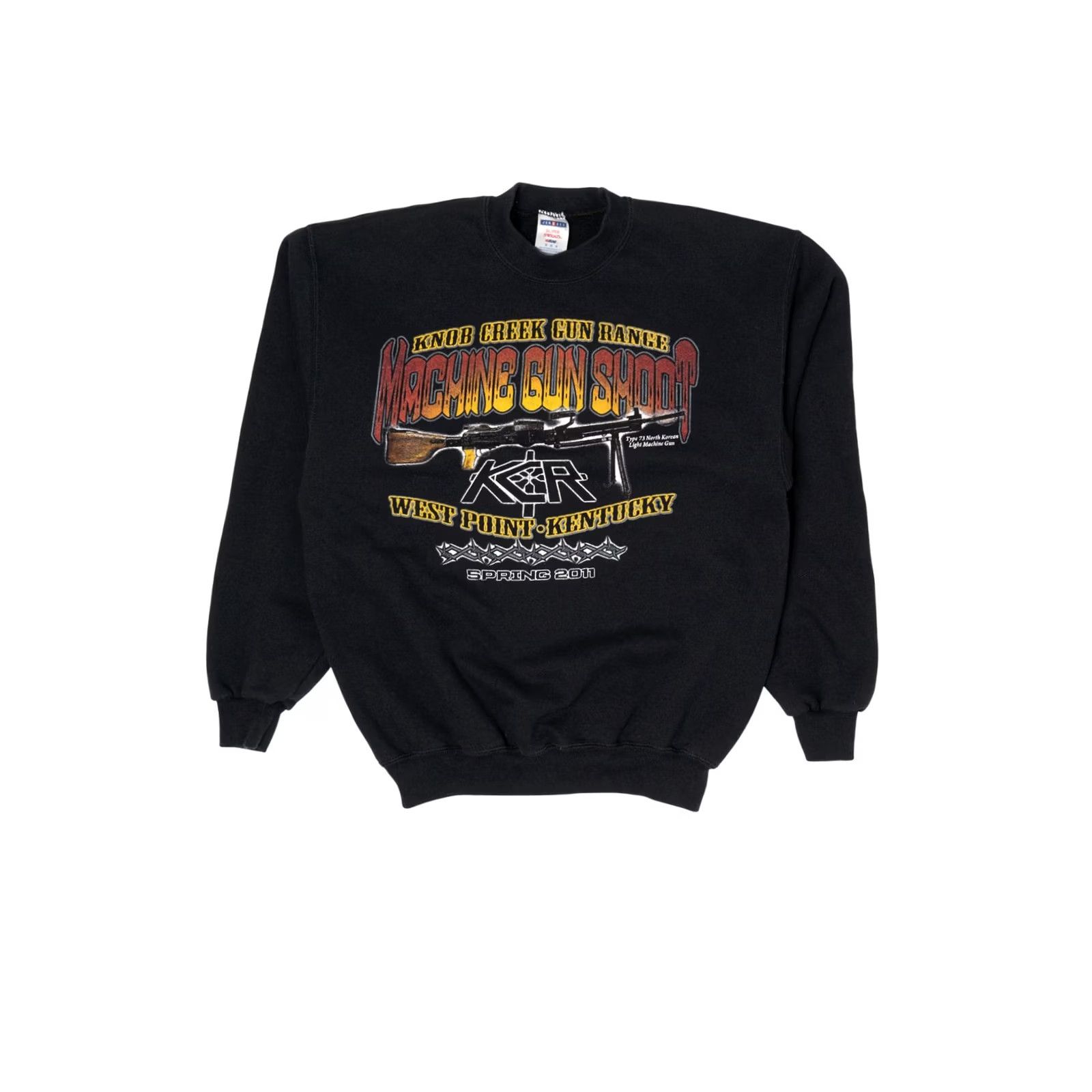 Jerzees Knob Creek Gun Range Machine Gun Shoot Kentucky Sweatshirt (2010s) Size US M / EU 48-50 / 2 - 2 Thumbnail