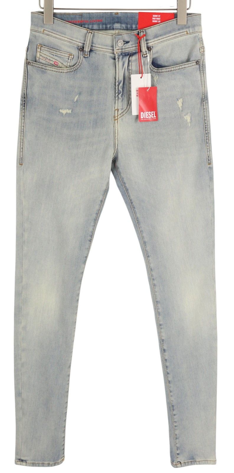Diesel 1983 09B68 W30/L34 Blue Skinny Faded Distressed 85410 Size US 30 / EU 46 - 1 Thumbnail