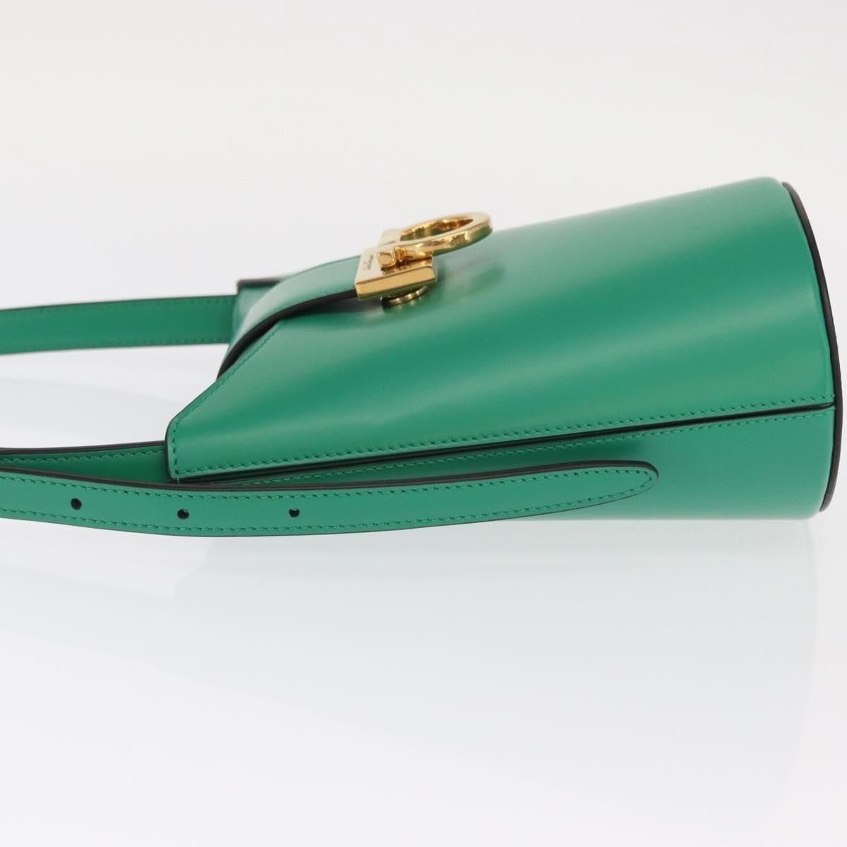 Salvatore Ferragamo Salvatore Ferragamo Leather Gancini Trifolio Handbag Green Size ONE SIZE - 4 Thumbnail