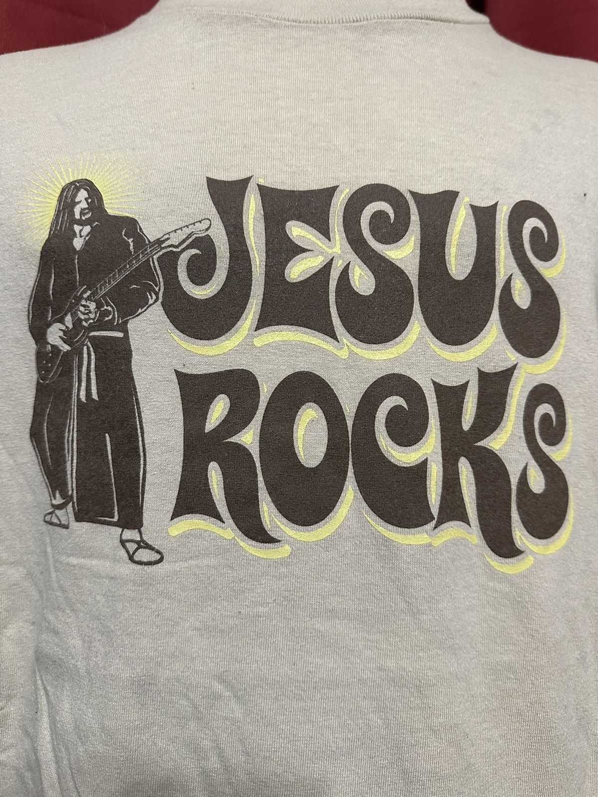 Vintage Vintage Jesus Rocks Shirt 90’s Guitar Jesus Streetwear Grail Size US L / EU 52-54 / 3 - 2 Thumbnail