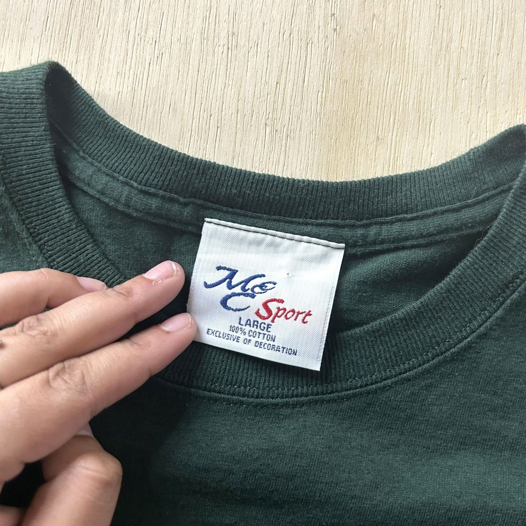 Vintage VINTAGE Mc Sport Shirt Mens Large Green Greatest Grandpa Embroidered Tee T-Shirt Size US L / EU 52-54 / 3 - 3 Thumbnail