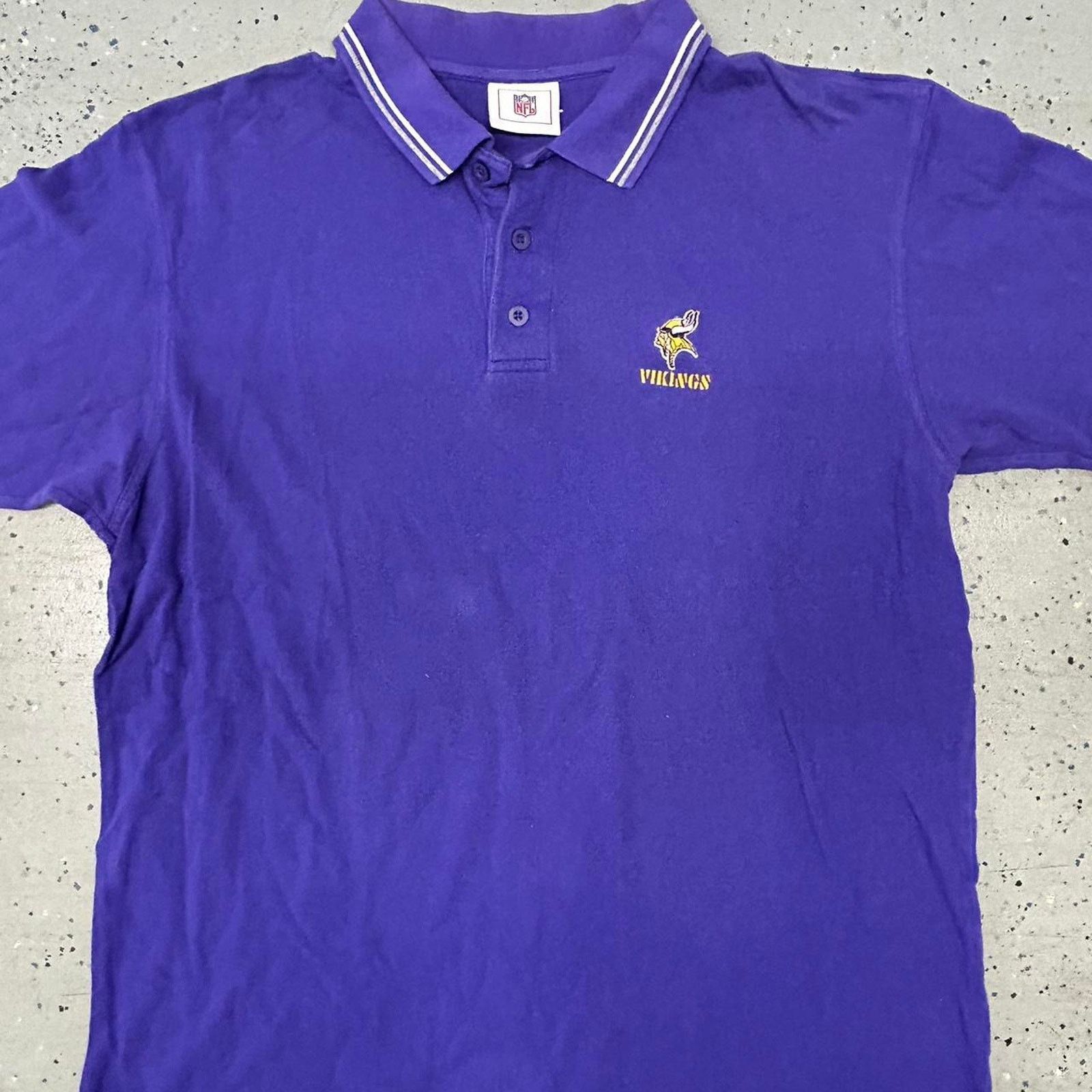 NFL Y2K/90s NFL Vikings Polo Shirt Size US L / EU 52-54 / 3 - 2 Thumbnail
