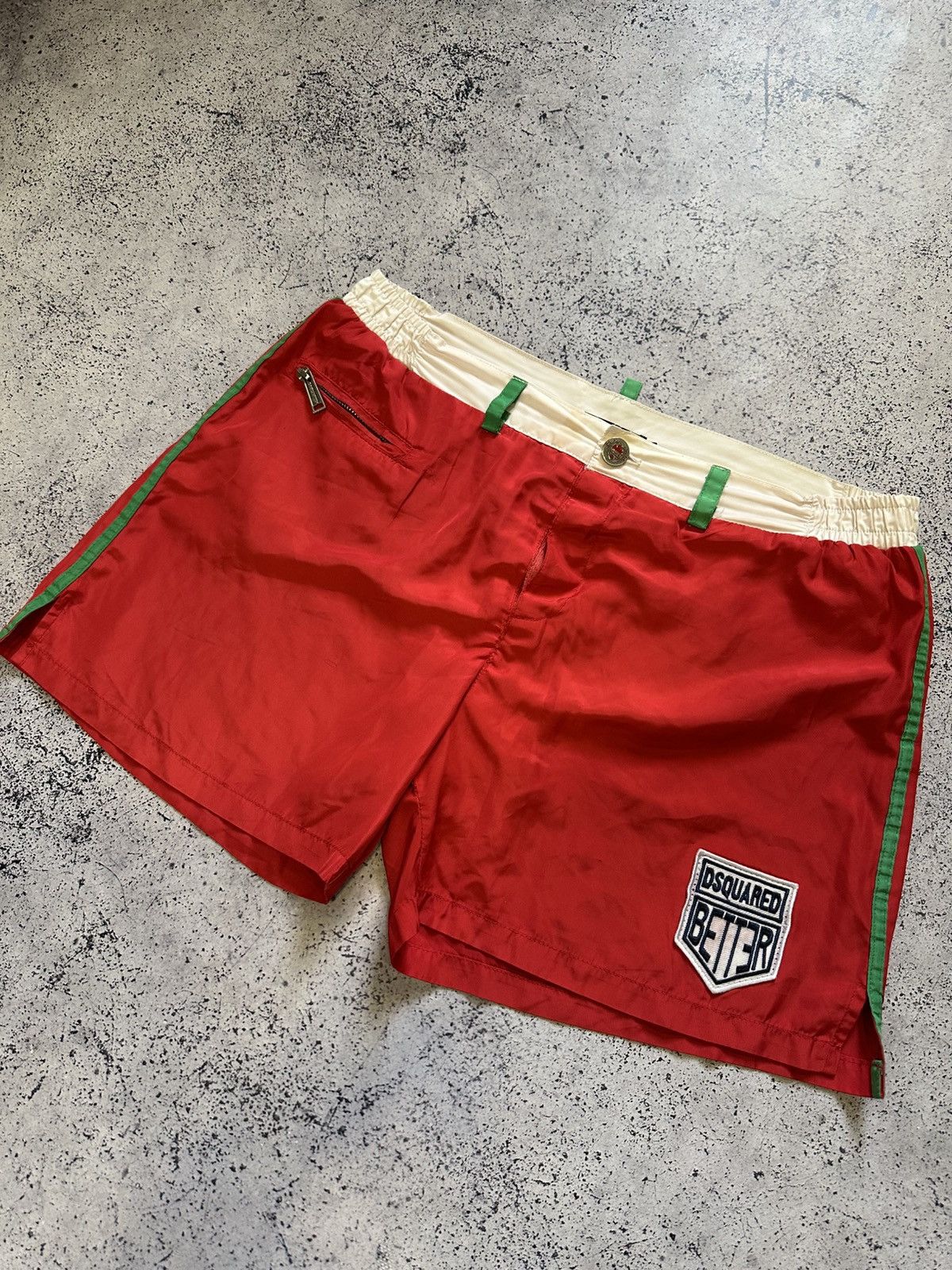 Dsquared2 × Vintage Vintage Dsquared2 Nylon Shorts Embroidered Logo Swimwear Y2K Size US 38 / EU 54 - 2 Thumbnail