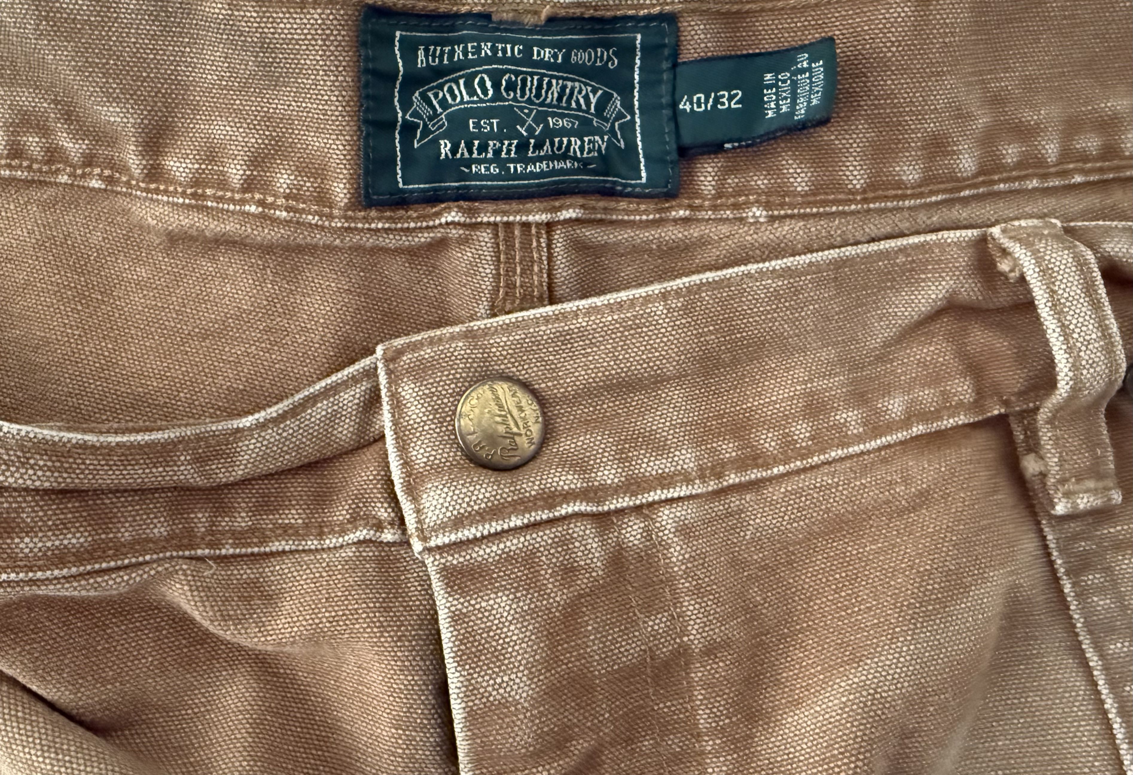 Polo Ralph Lauren POLO RALPH LAUREN DISTRESSED WORKPANTS SZ 40 Size US 40 / EU 56 - 7 Thumbnail