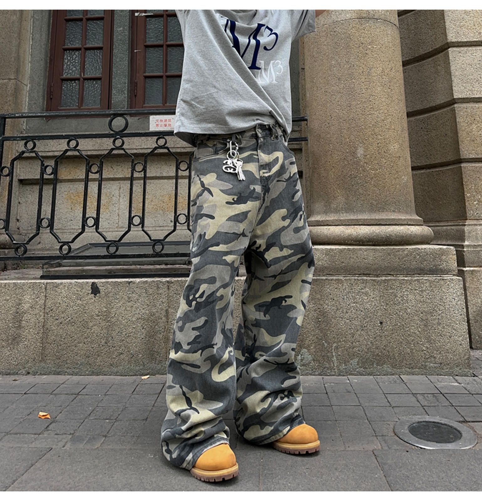 Other Camouflage Camo Wide-Leg Pants Size US 32 / EU 48 - 1 Thumbnail