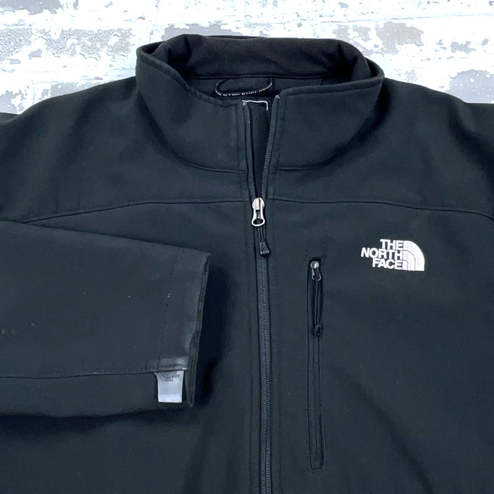 The North Face The North Face Jacket Men XL Black White Soft Shell Wind Coat Layer Fleece Lined Size US XL / EU 56 / 4 - 2 Thumbnail