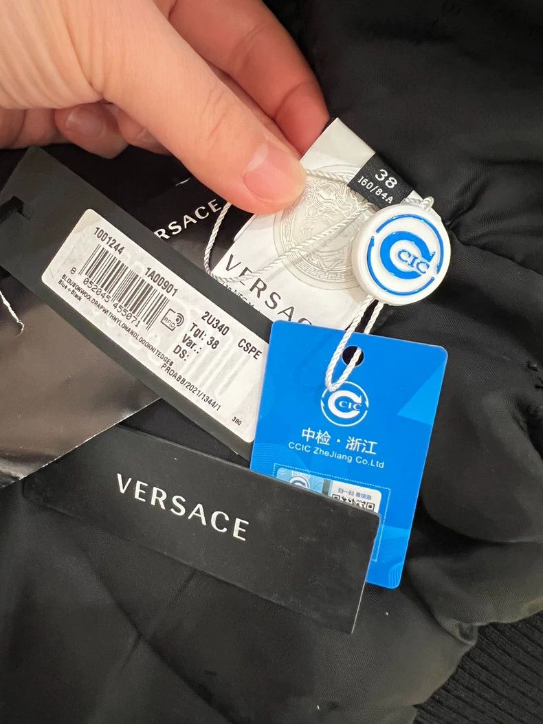 Versace Navy collar jacket