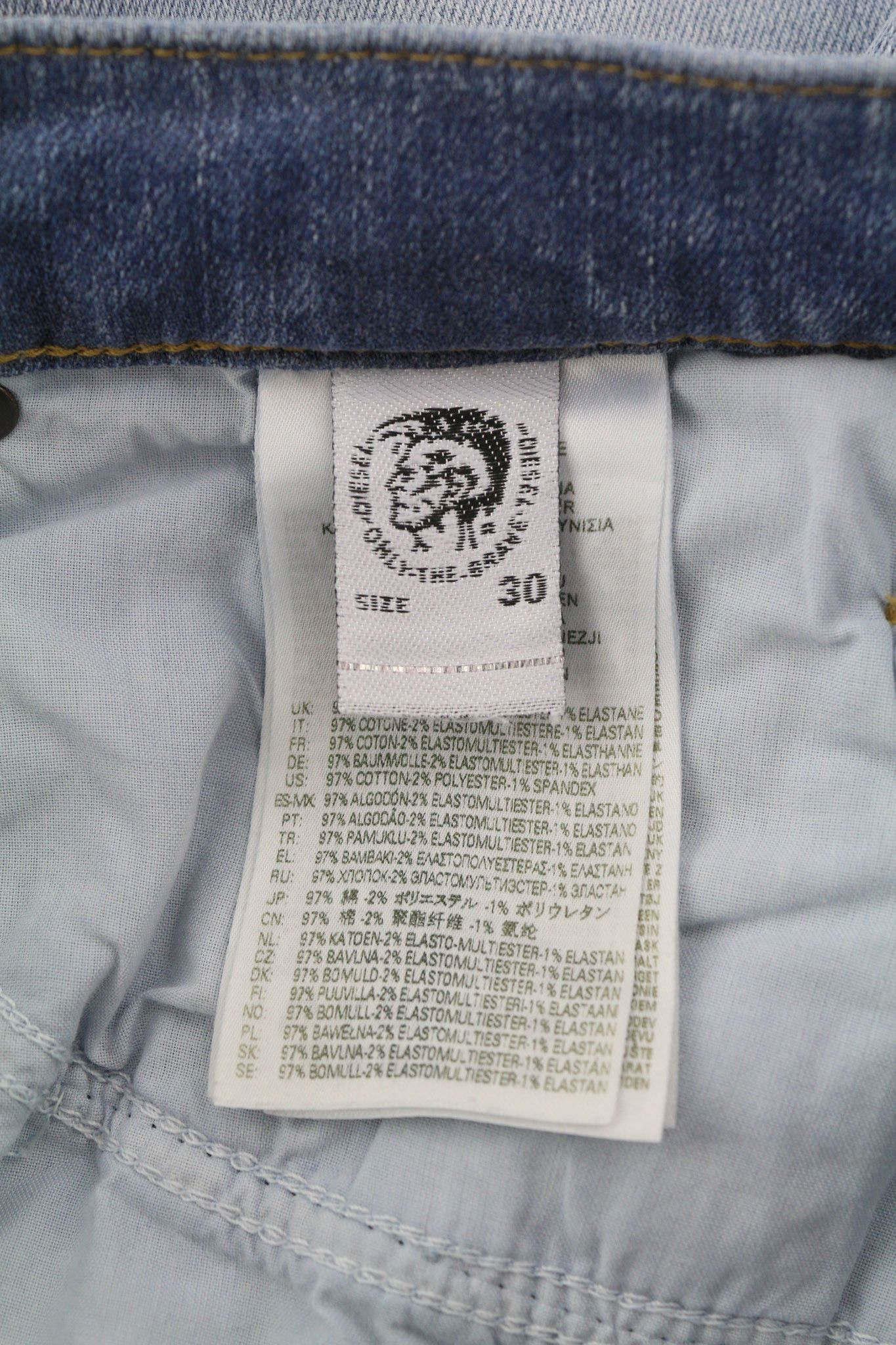 Diesel D-MIHTRY 009NF W30/L32 Straight Stretch Jeans 40184 Size US 30 / EU 46 - 8 Thumbnail
