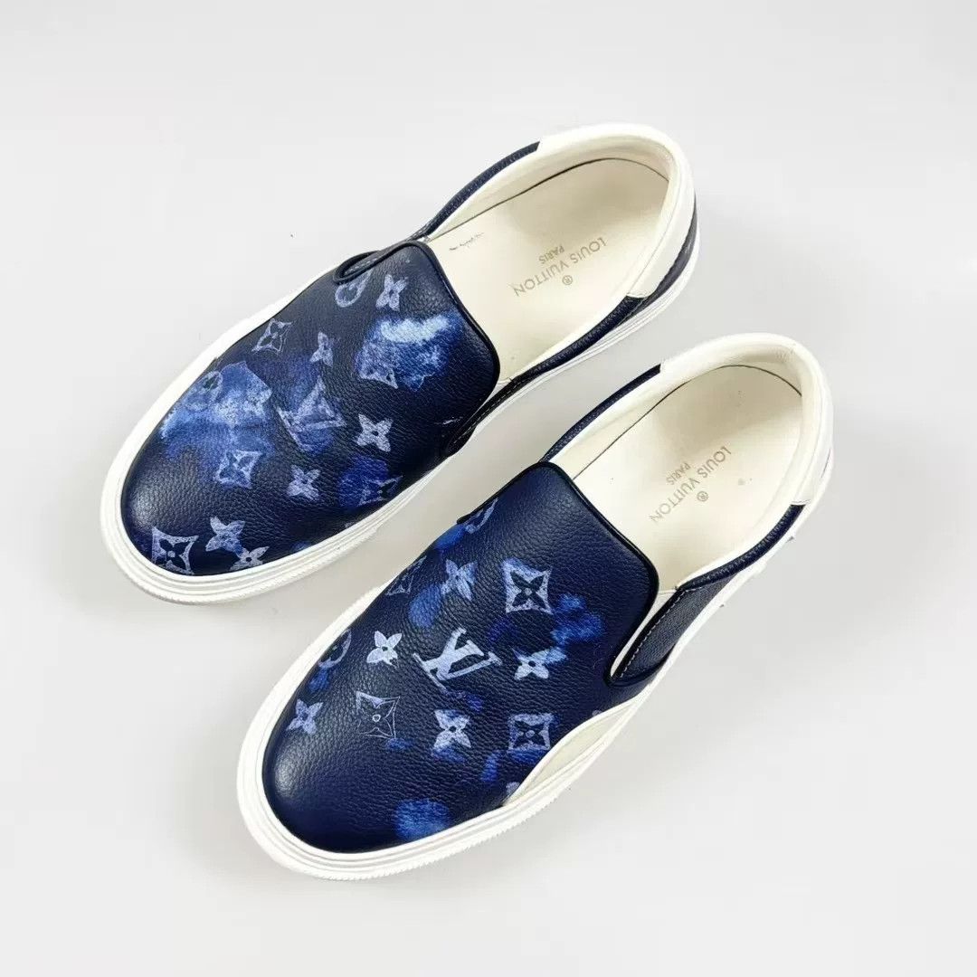 louis vuitton water ink slip-on sneakers