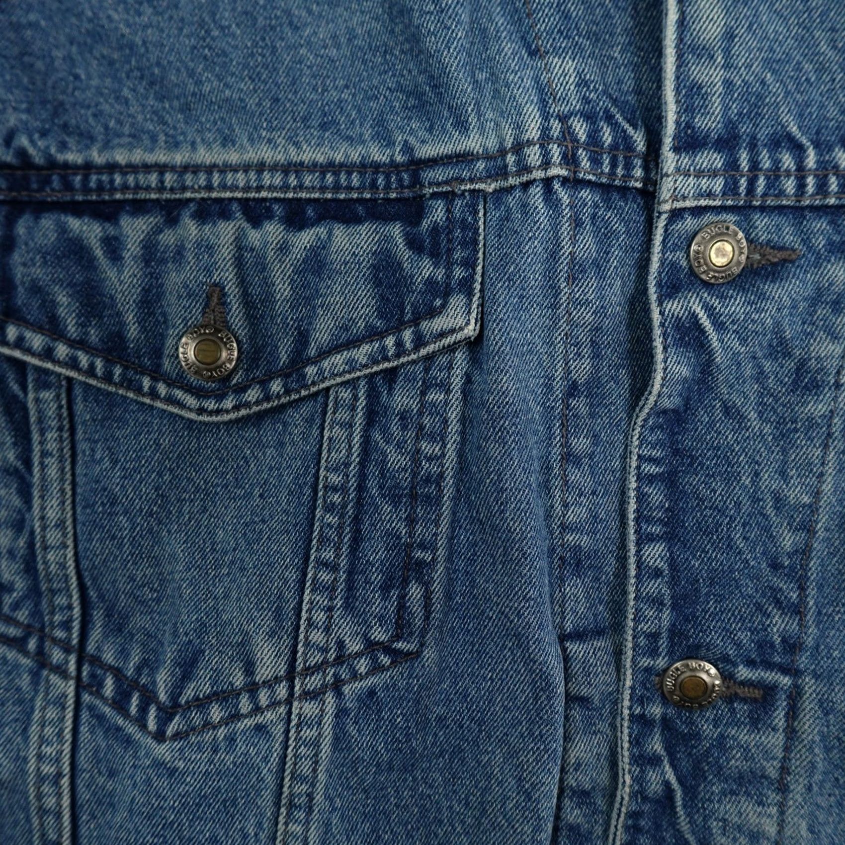 Bugle Boy VINTAGE Bugle Boy Shirt Mens Medium Blue 90s Denim Trucker Jacket 25X26 Measurements Provided in Pictures Size US M / EU 48-50 / 2 - 5 Thumbnail