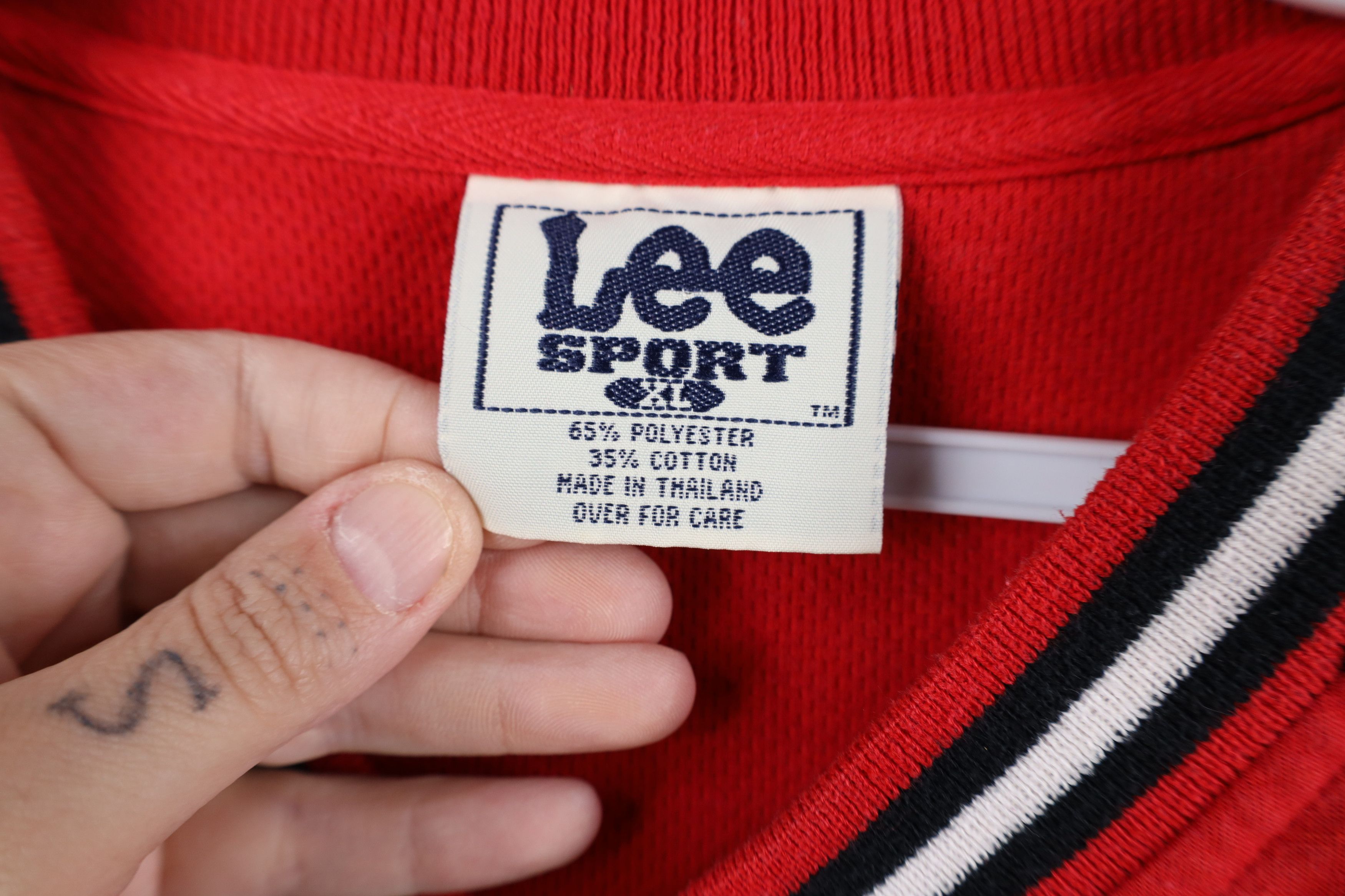 Vintage Vintage 90s State University Long Sleeve Jersey T-Shirt Red Size US XL / EU 56 / 4 - 8 Thumbnail