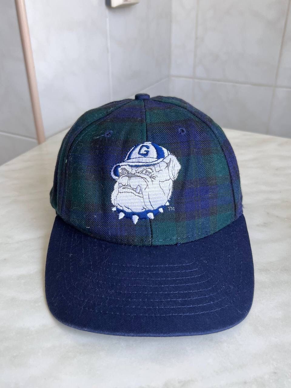 NFL × Vintage Vintage Georgetown Plaid green 1995 Cap Bulldog Hat NFL Size ONE SIZE - 1 Thumbnail